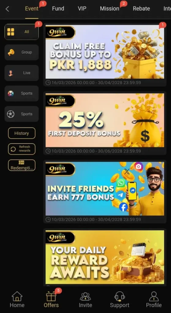 9win promotions
