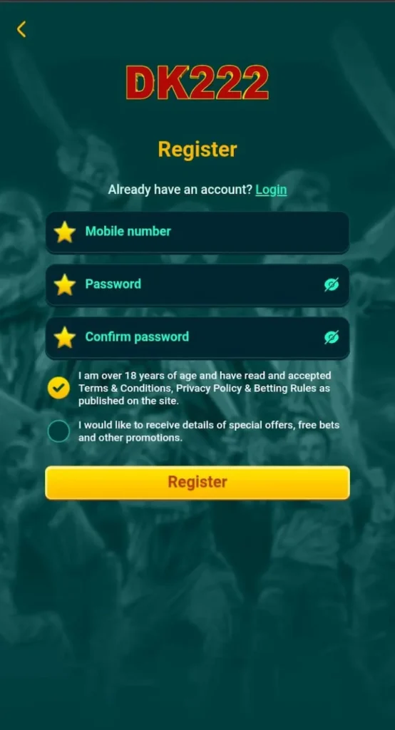 DK222 Registration