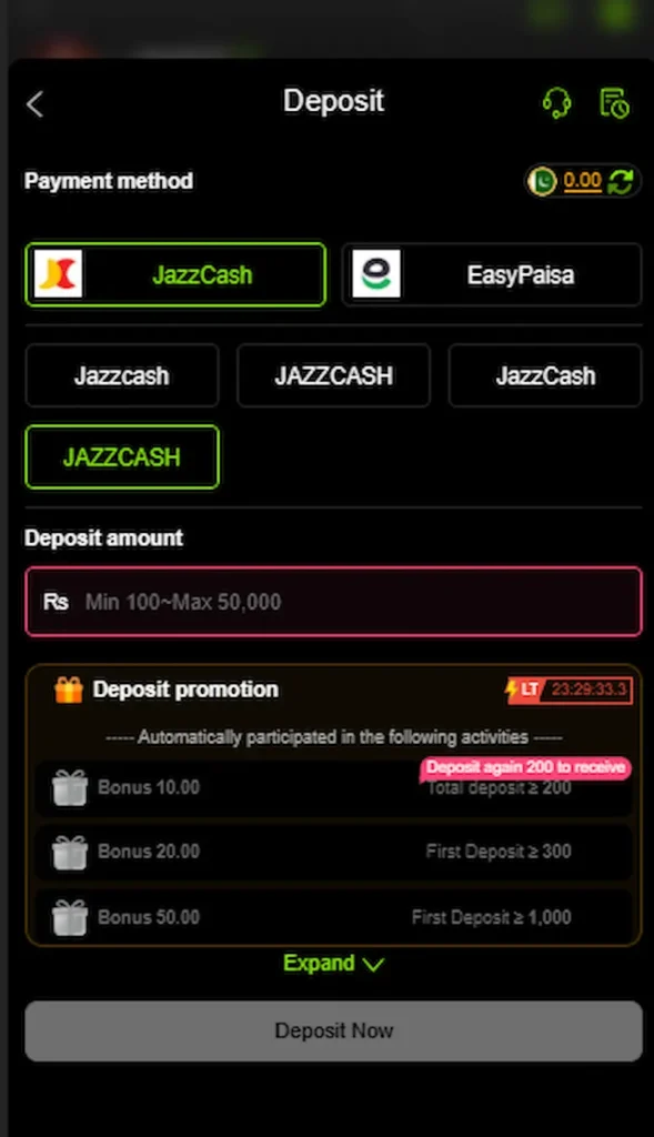 win786 game deposit