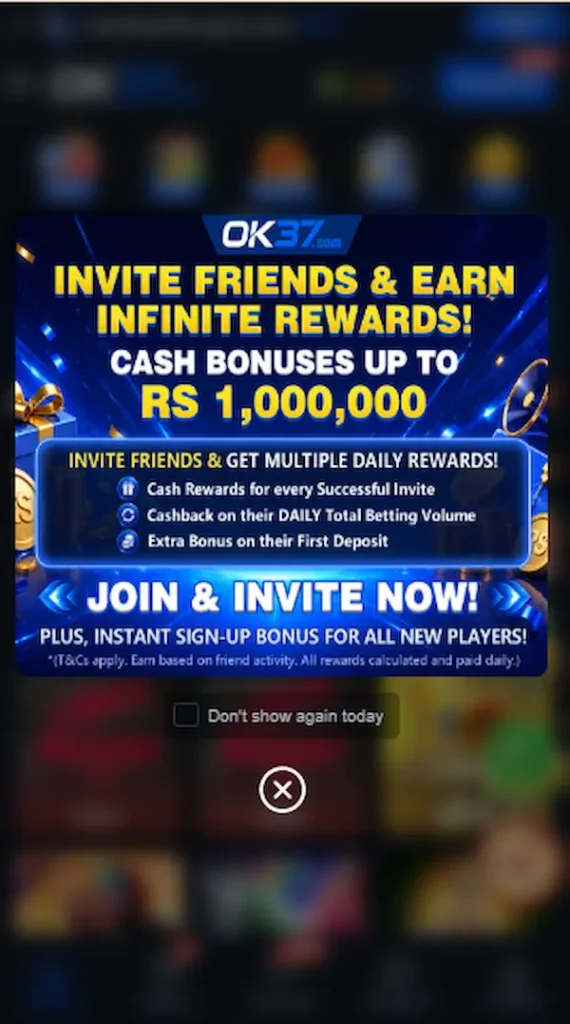ok37 game invitation bonus