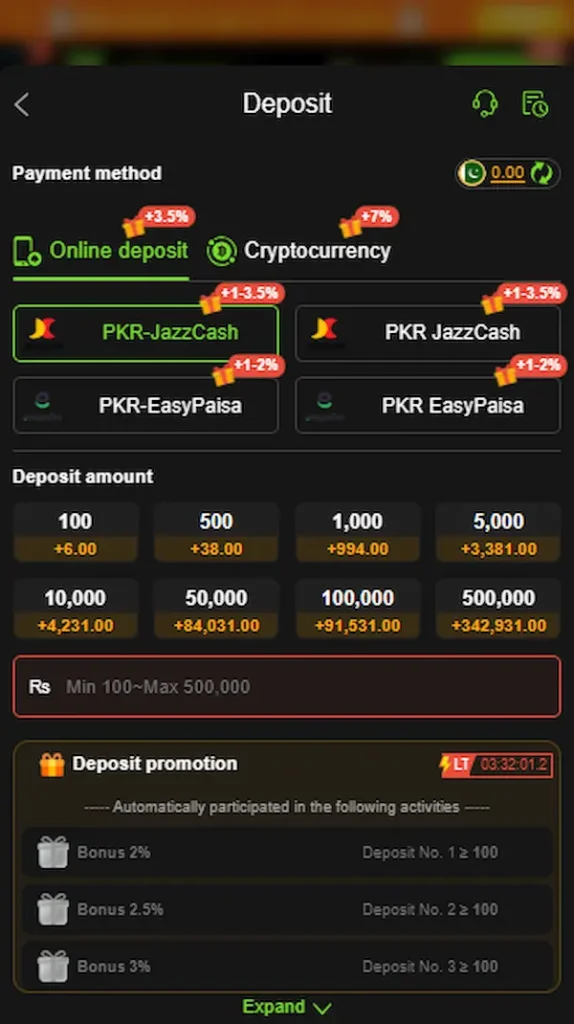 7vv game deposit method