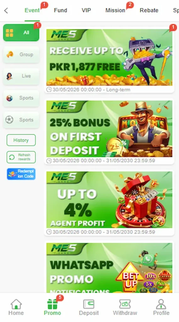 me5 game bonuses