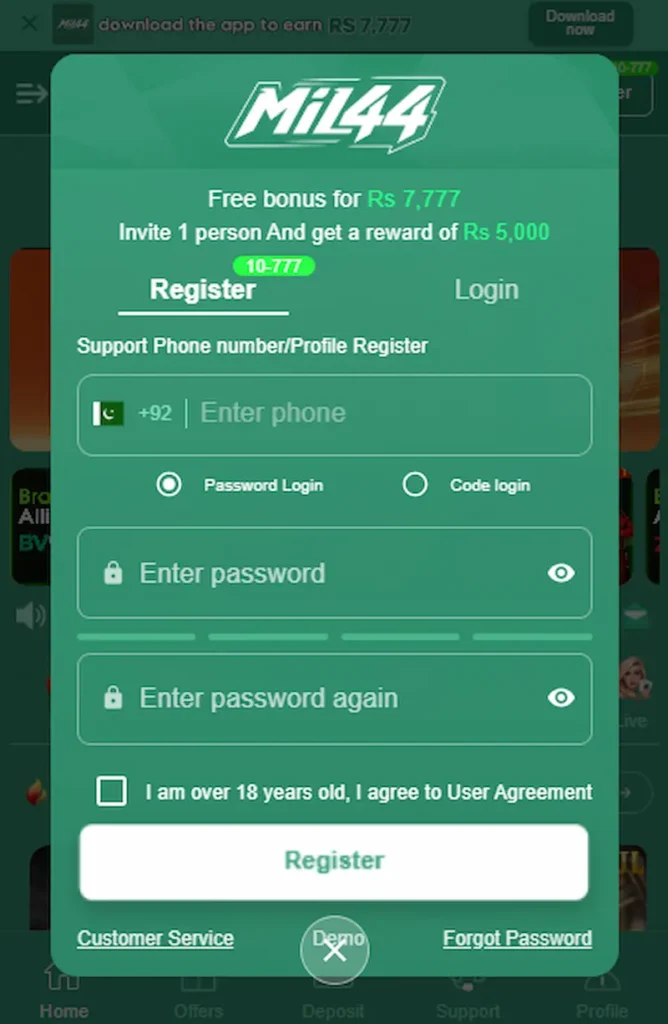 mil44 game registration process