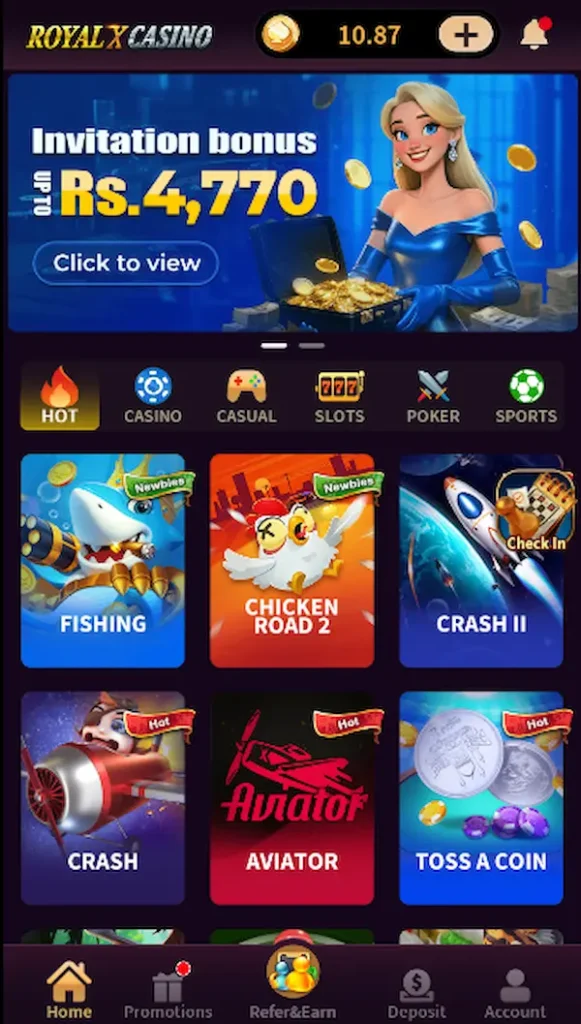 royal x casino game